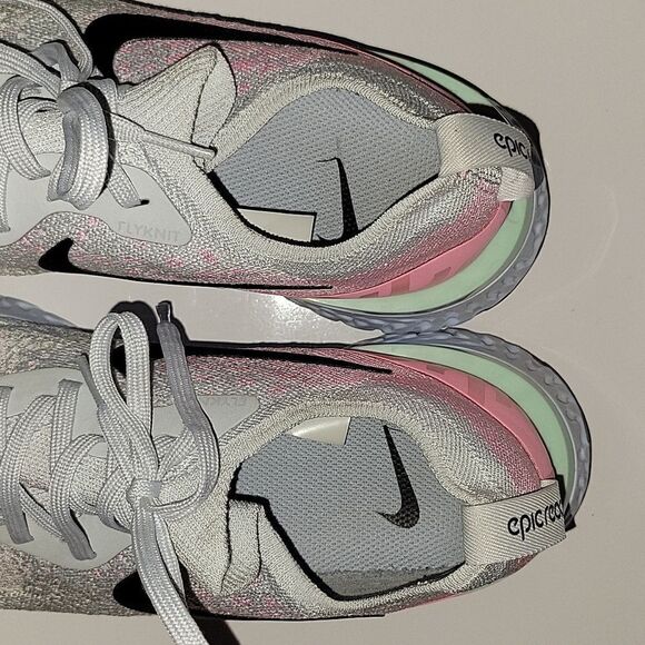 Nike Men's Epic React Flyknit Shoes Pink Beam AQ0067-007 Mens Size 10 - Picture 8 of 10